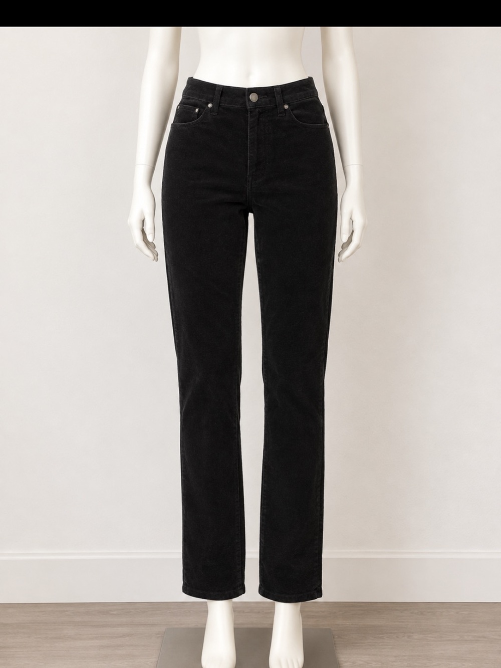 Charter Club Black Straight-Leg High-Rise Jeans